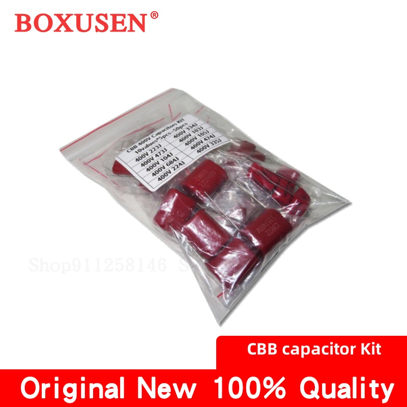 Capacitor Kit Assortment - 10valor * 5PCS = 50PCS 400V