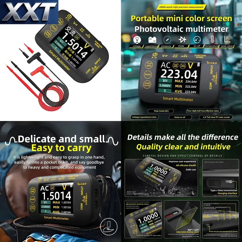 Multimeter Digital - Multímetro Digital Profissional XXT S40 Recarregável