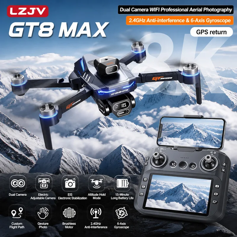 Diy Drone Electronics - Drone Dobrável GT8 Max com Câmera