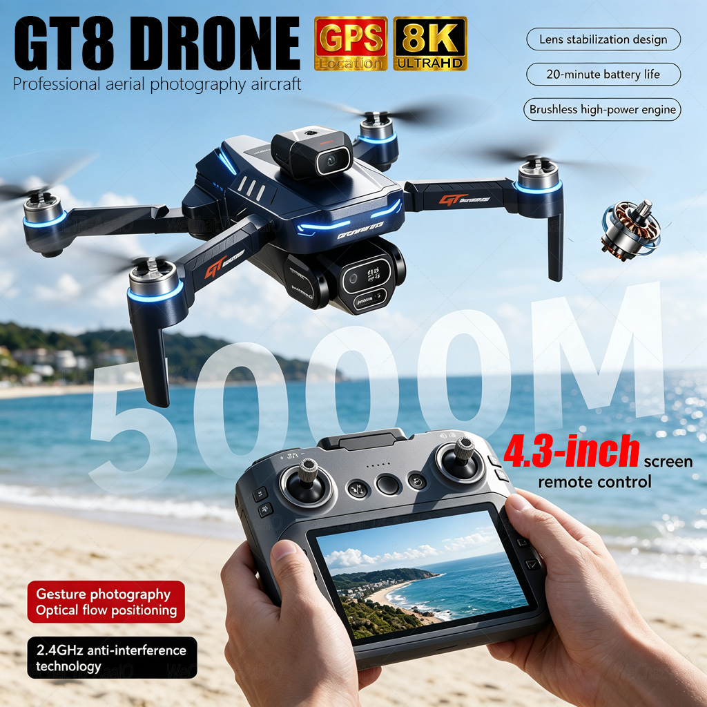 Diy Drone Electronics - NOVO Drone GT8 HD RC 4K