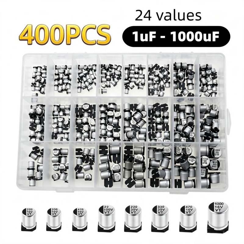 Capacitor Kit Assortment - Kit de Capacitores Eletrolíticos de Alumínio