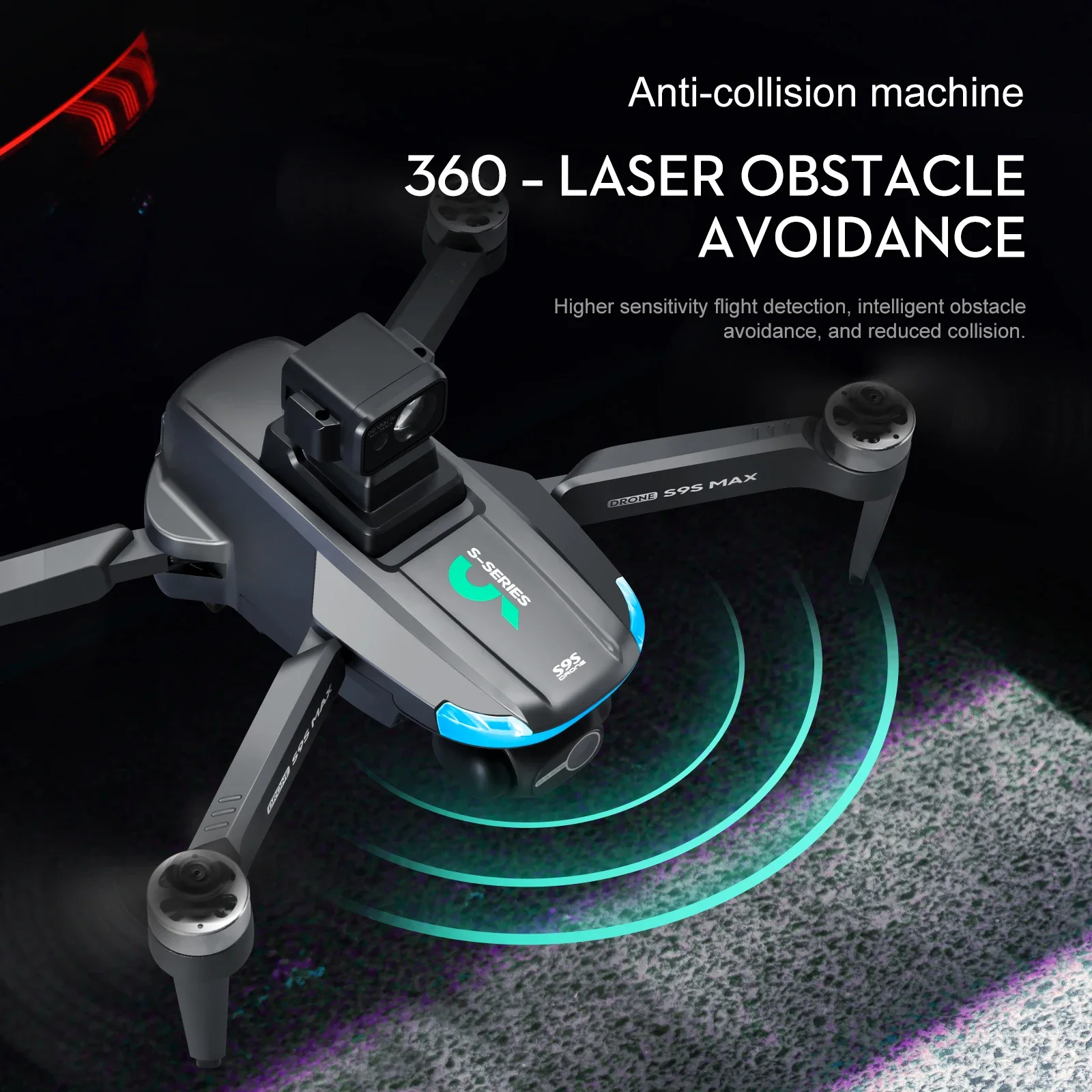 Novo s9s max mini drone 4k 2 e - Diy Drone Electronics avaliação e preço
