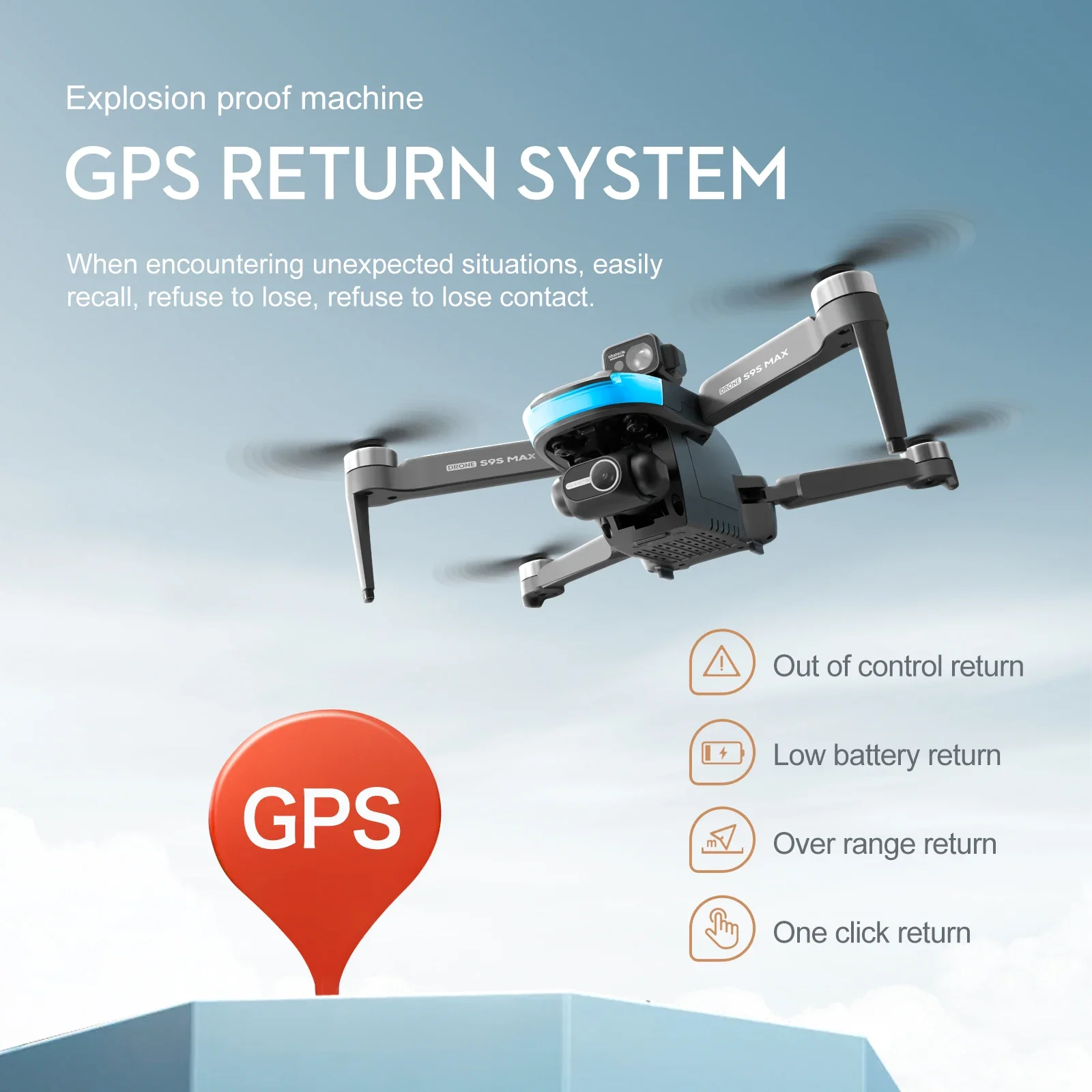 Novo s9s max mini drone 4k 2 e - Diy Drone Electronics avaliação e preço