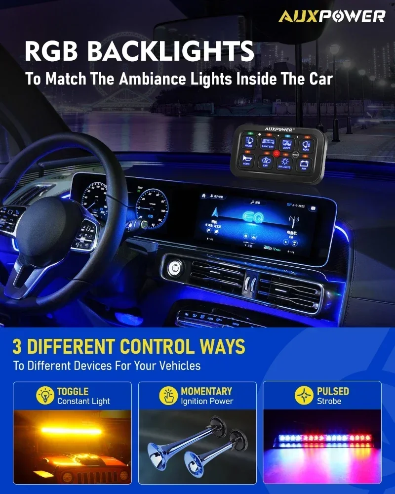 RGB Lights On-Off Switch Panel - Diy Marine Electronics avaliação e preço