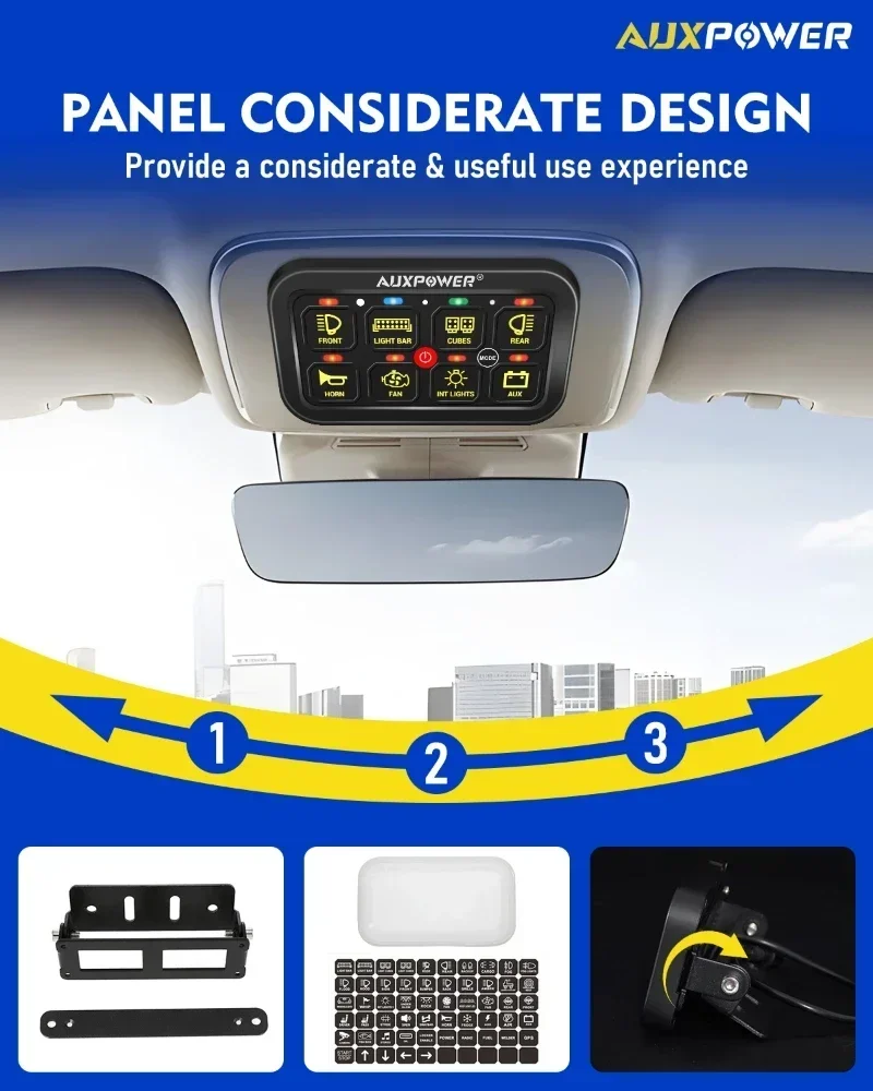 RGB Lights On-Off Switch Panel - Diy Marine Electronics avaliação e preço