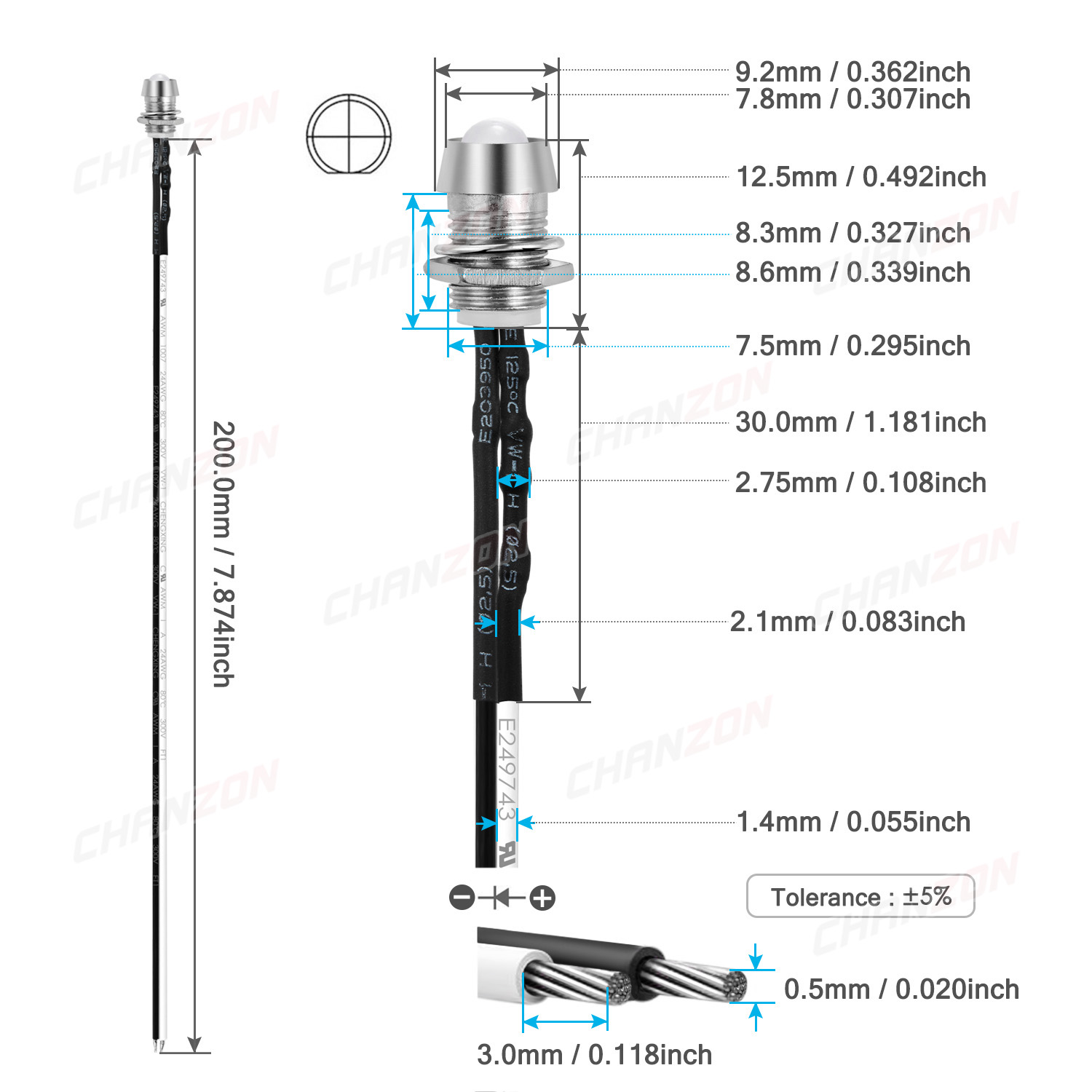 Kit led pré-fio de 5mm, 12v, d - Diy Electronics Holder avaliação e preço