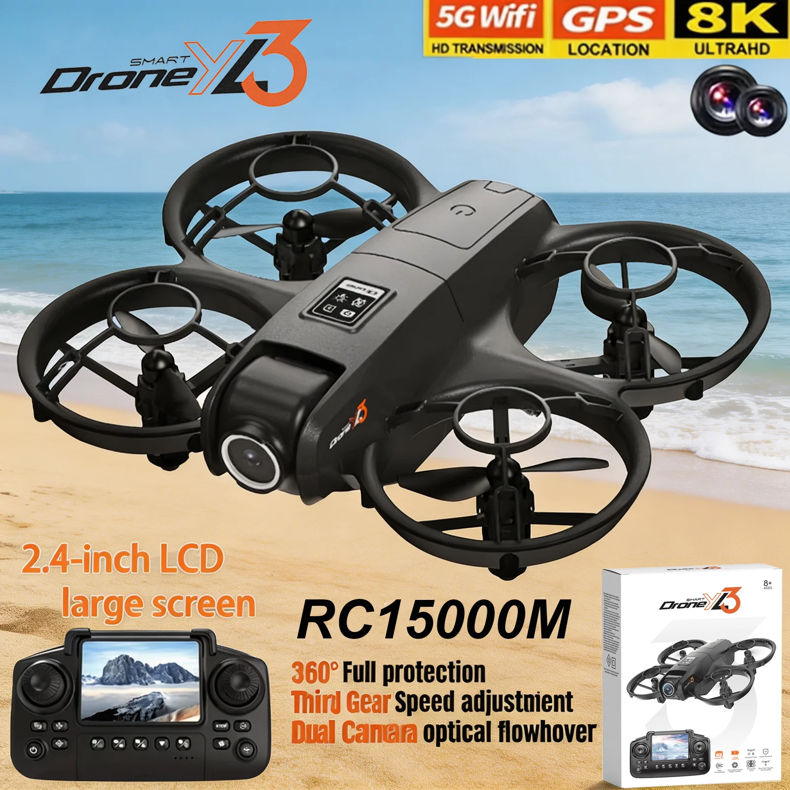Novo Drone RC YL3 8K 1080P com - Diy Drone Electronics avaliação e preço